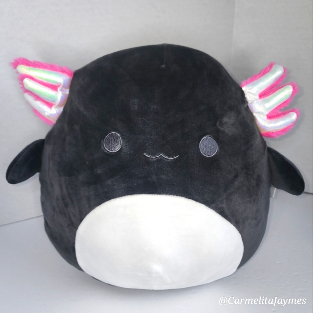 JAEYLN 🦎 ☆HTF☆ Black & Pink Axolotl Original Squishmallow by Kelly Toy ☆》NWT《